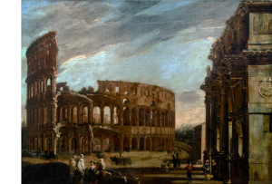 Viviano Codazzi - View of the colosseum and the Arch of Constantine