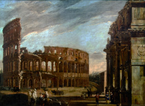 Viviano Codazzi - View of the Colosseum and Arch of Constantine