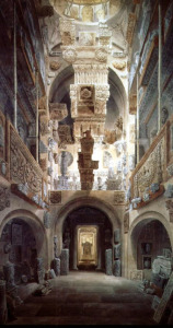 Soane Museum interior view in 1813, Joseph Gandy.